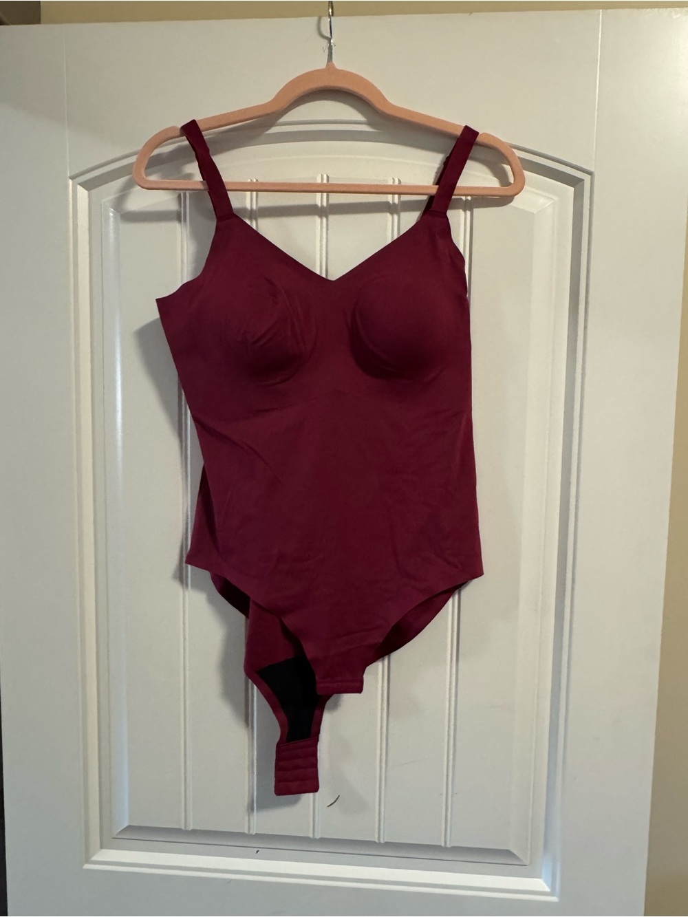 Knix Burgundy Sculpting Bodysuit Built-In Bra Size L Never Worn